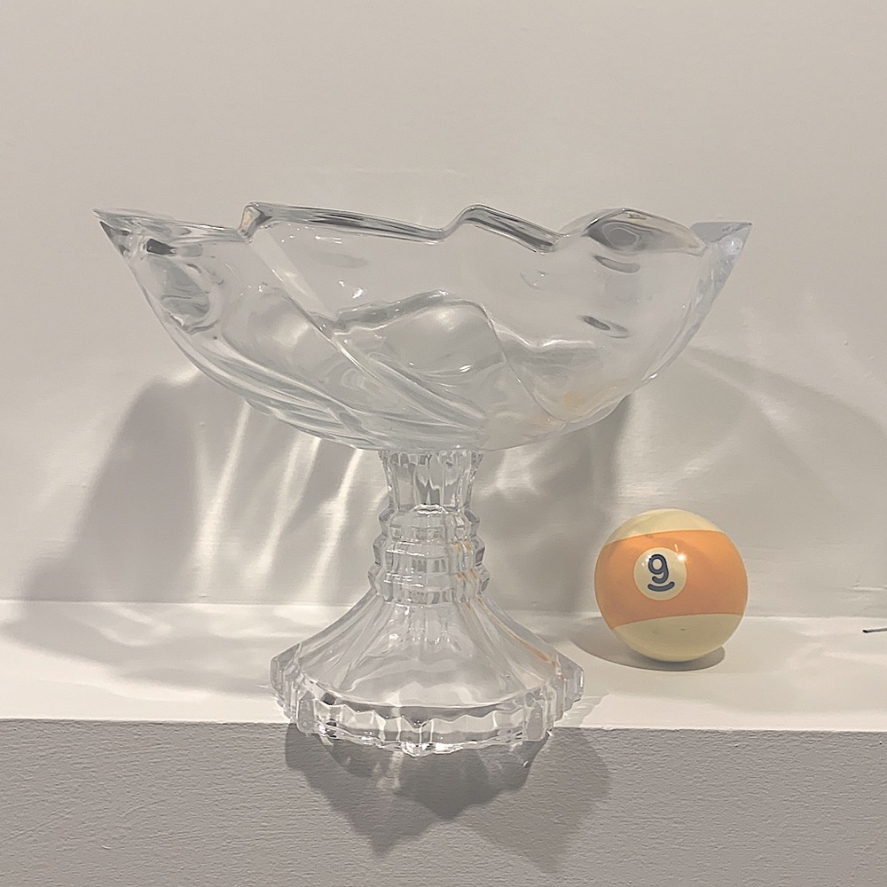 8.5” pedestal bowl for decor, candies or fruits